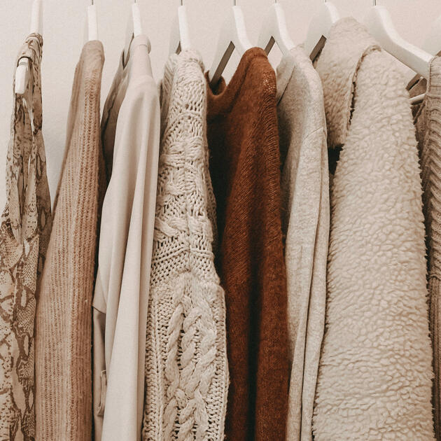 minimal organized closet